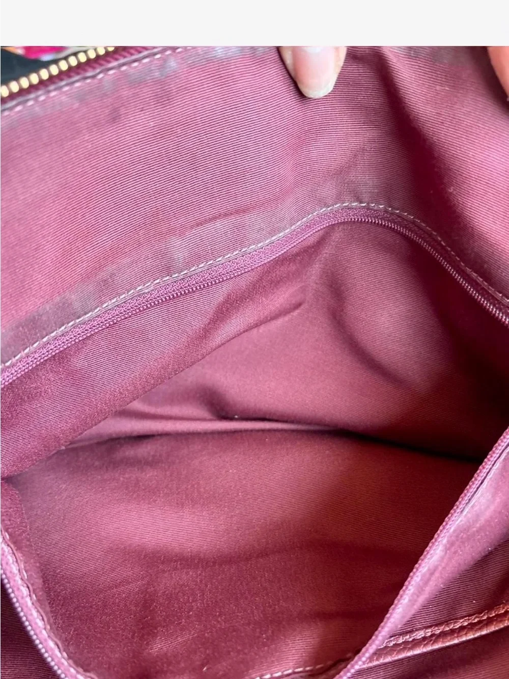 Coach Ava Chain Tote | Metallic Cherry / burgundy